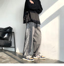 Retro Jeans Ins Men and Women Stitching Cashew Jean