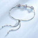 Women's 925 Silver Adjustable Bangle Bracelet