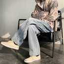 Retro Jeans Ins Men and Women Stitching Cashew Jean