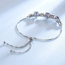 Women's 925 Silver Adjustable Bangle Bracelet