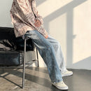 Retro Jeans Ins Men and Women Stitching Cashew Jean
