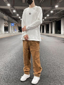 Chain Foot Logging Pants Cargo High Street Loose Style