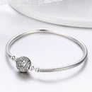 S925 Sterling Silver Star Bangle Bracelet - Fashion Jewelry