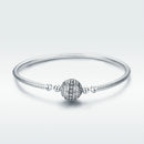 S925 Sterling Silver Star Bangle Bracelet - Fashion Jewelry