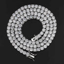 Custom Zircon Silver Necklace - Elegant Tennis Jewelry