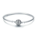S925 Sterling Silver Star Bangle Bracelet - Fashion Jewelry
