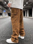 Chain Foot Logging Pants Cargo High Street Loose Style