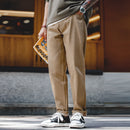 Vintage Khaki Jeans Straight-leg Trousers