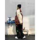Letter Embroidery Personality All-match Black Jean