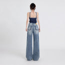 Wide Leg Jeans Women's High Waist Baggy Straight Trousers